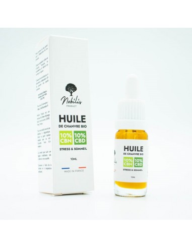 Huile BIO de CBD 10% et CBN 10% 10ml de la marque Nobilis